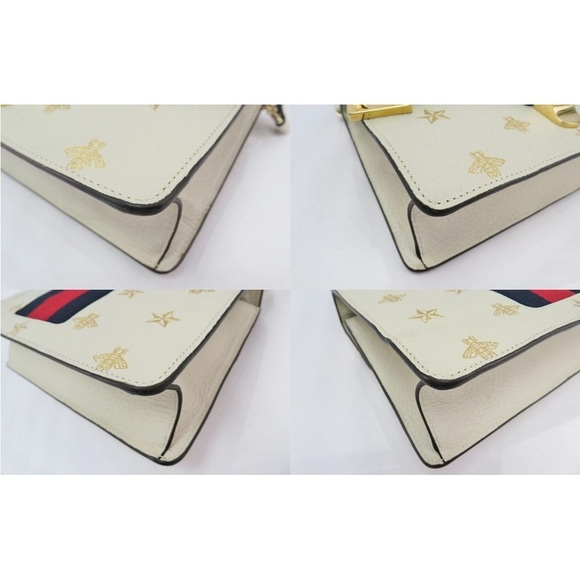 Gucci Ivory Crossbody Bag with Gold and Navy Accents - Picture 6 of 15
